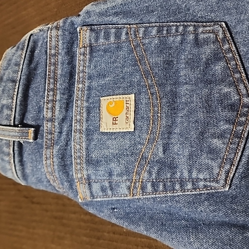 Womens CARHARTT FR Straight Leg Work Jean Size 12 With 30 Inseam